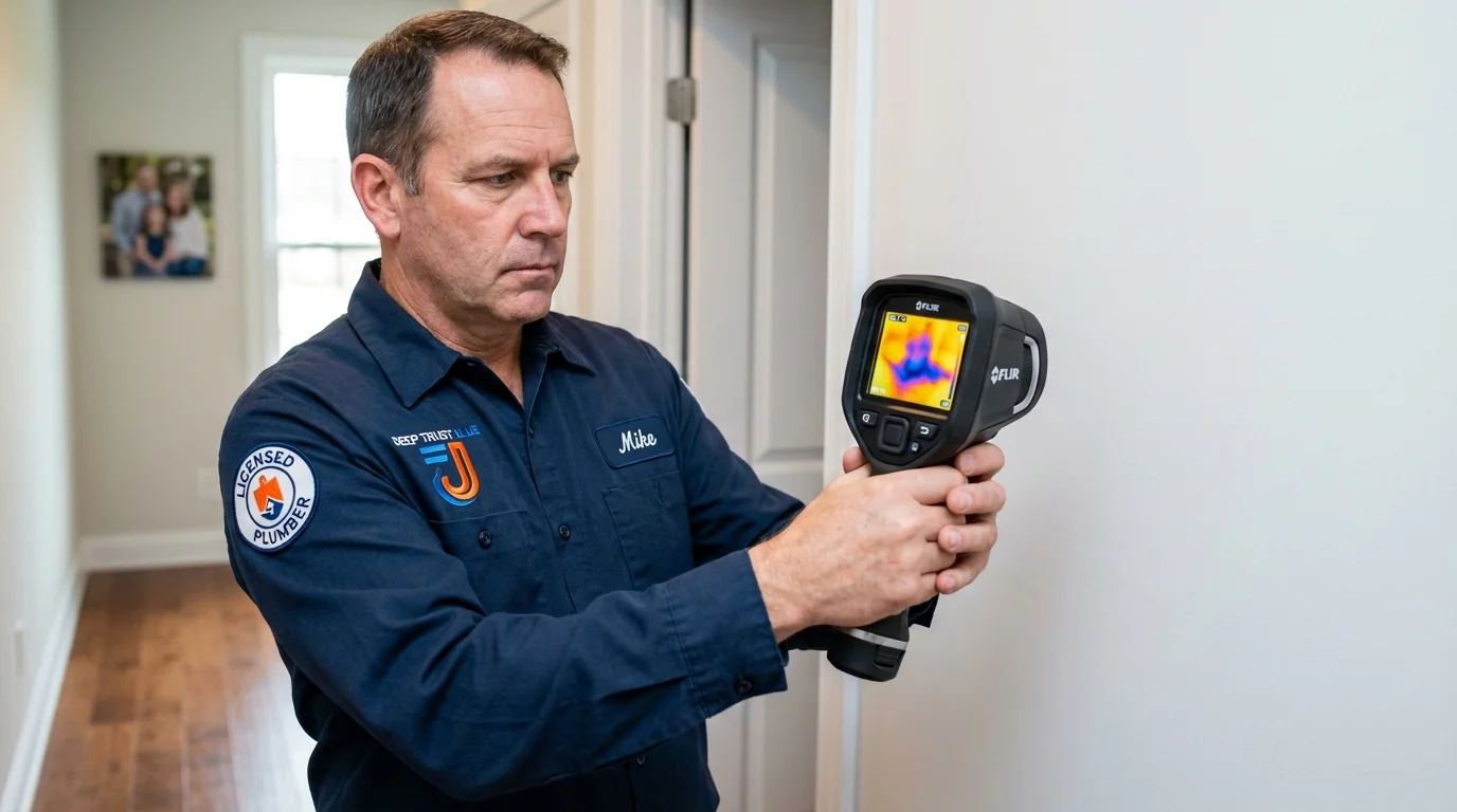 Thermal imaging leak detection by Johns Plumbing LLC in Swarthmore